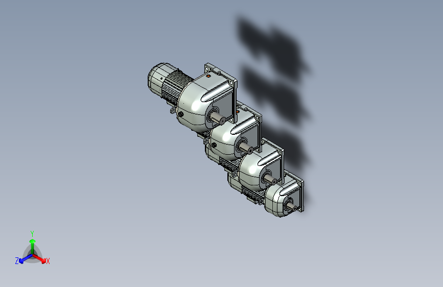 带制动器的电机减速器系列GM DPB-2.2kW三菱电机
