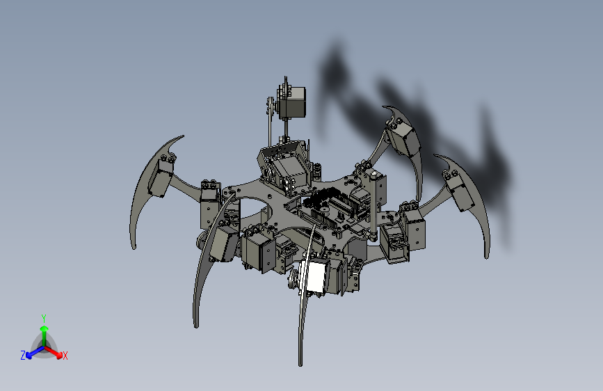 Y6936-仿生机械动物 hexapod-robot6  STP