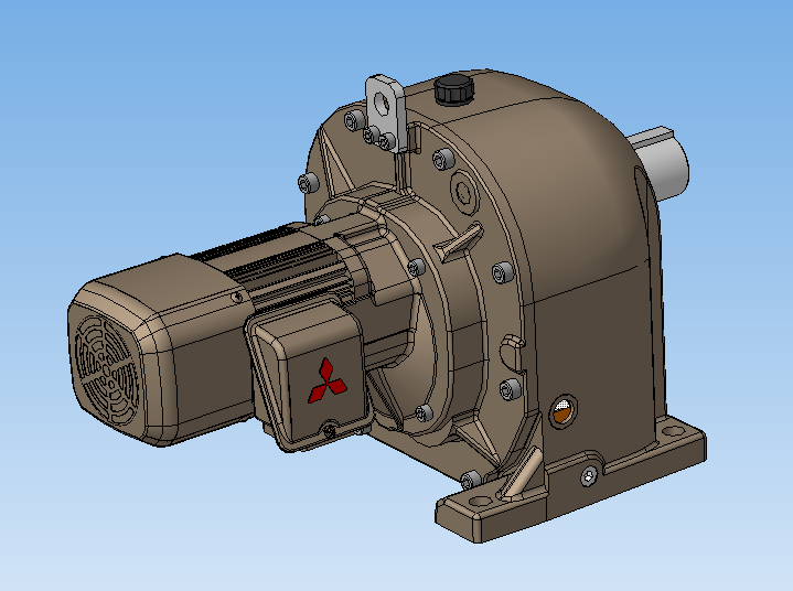 带制动器的斜齿轮电机0.4kW i=540...900 GM-D三菱电机