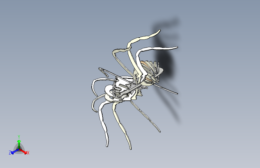 Y7001-机械蜘蛛 tarantula-spider-3d-model SW IGS STL
