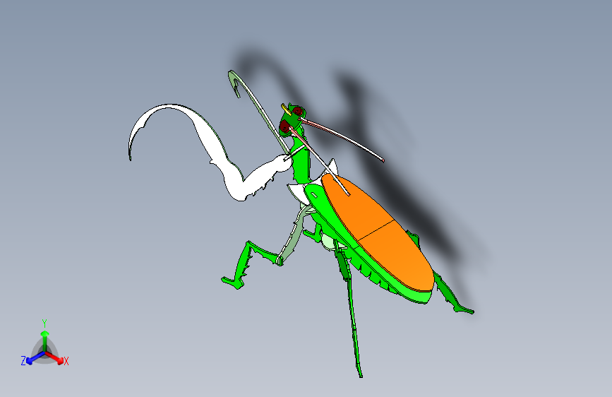 Y7002-螳螂 prayin-mantis-bug-wood SW STP STL