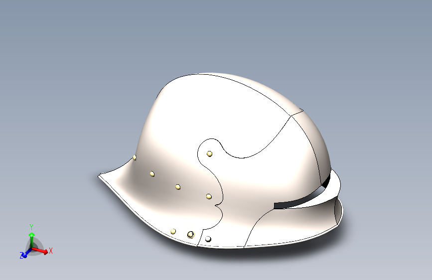 Y7119-头盔 german-sallet-helmet SW STP