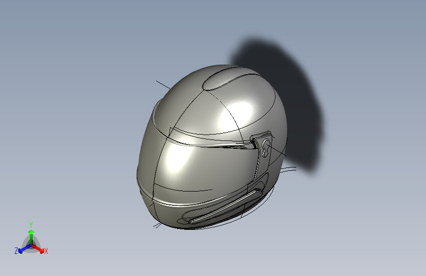 Y7127-头盔 HELMET FOR MOTORBIKE CREO STP STL