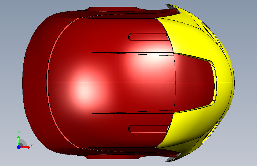Y7139-头盔 iron man_helmet IGS 正面视图