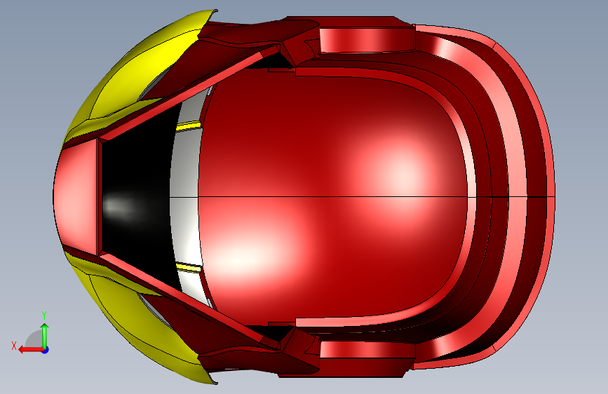 Y7139-头盔 iron man_helmet IGS 背面视图