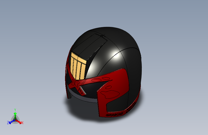 Y7161-头盔 dredd-s-helmet-request IGS STL
