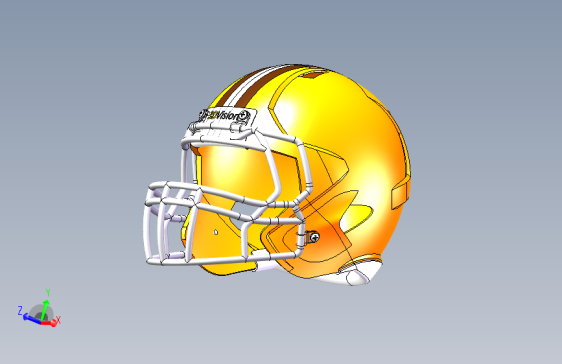 Y7169-头盔 football-helmet-1 SW STP STL