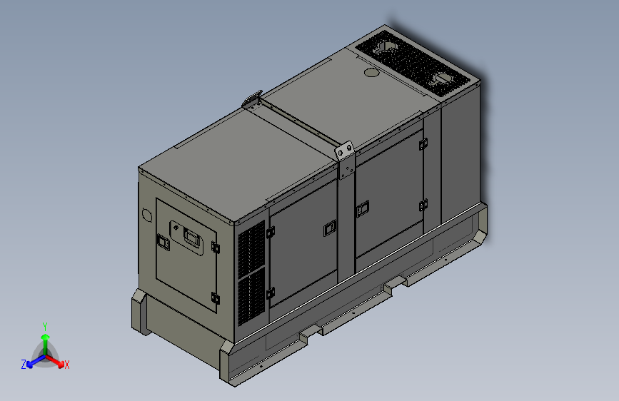 Y7258-发电机组 conopy-super-silent-diesel-generator STP_STEP_模型图纸下载 – 懒石网
