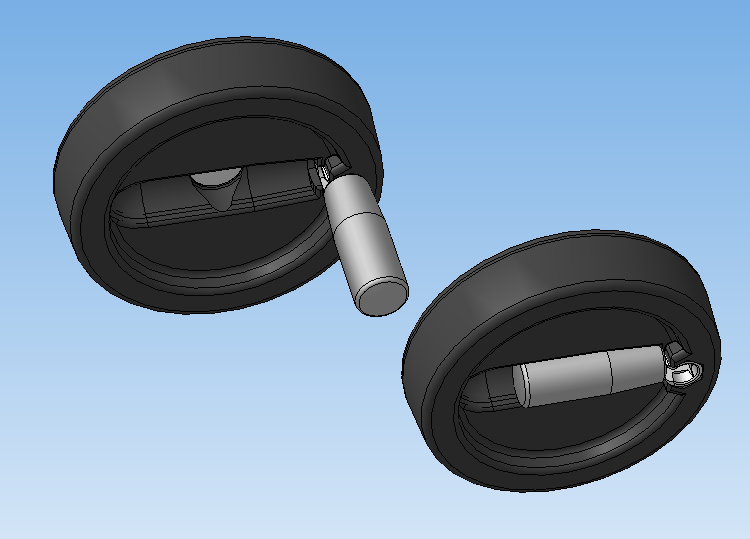 带折叠手柄的d100mm塑料飞轮