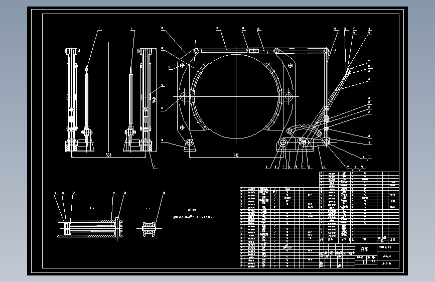S0158-Jd-2.5调度绞车设计(cad+说明书)(cad+说明书) 主视图