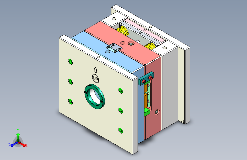 F1406-小型塑胶模具全3D