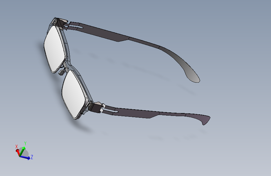 F1412-眼镜三维模型结构设计