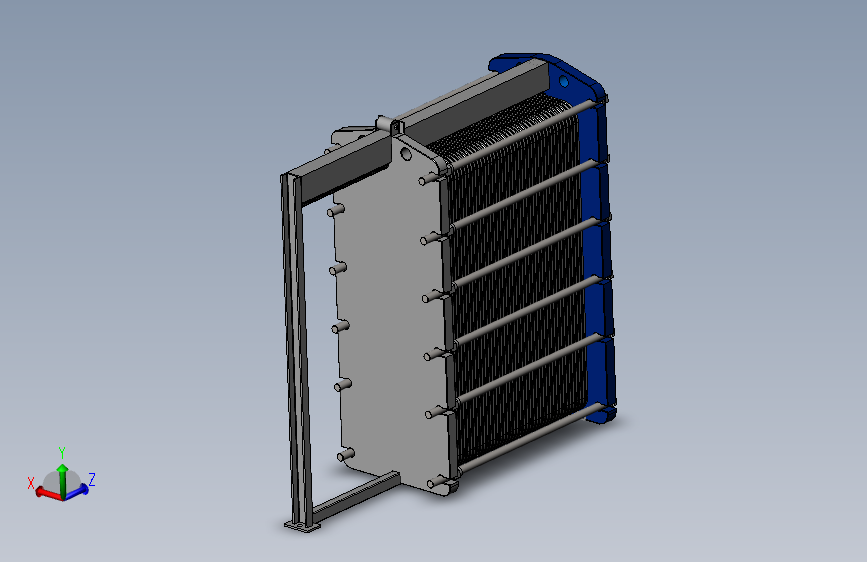 F0129-solidworks板式换热器MF