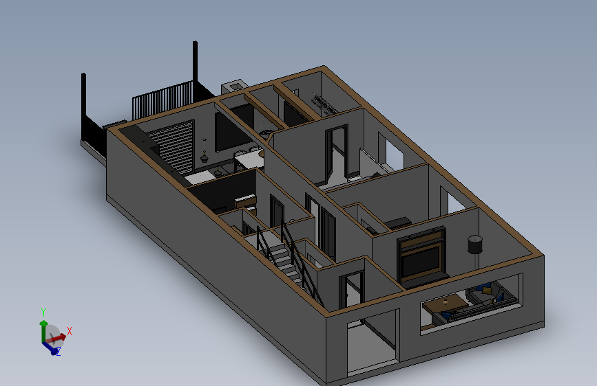 F0785-室内设计房屋装修设计模型