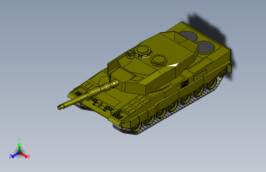 F1153-豹纹2A4坦克模型图