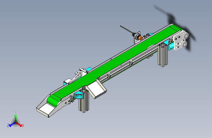 F1249-简易带式传送器输送机模型