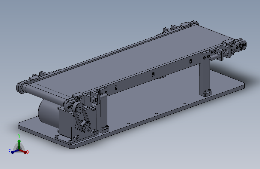 F1349 双层皮带输送机设计模型 Solidworks 2010 模型图纸下载 懒石网