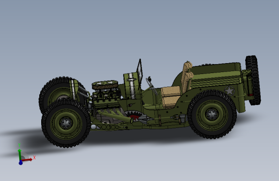 Y6048-装甲车 jeep-willis-hot-rod SW STP
