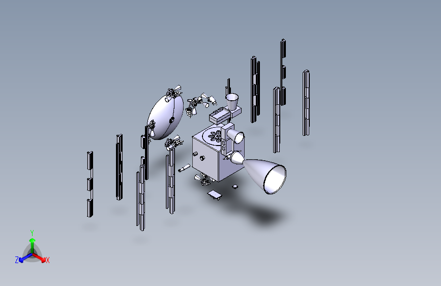 Y6091-卫星 空间站 venus-satellite CATIA