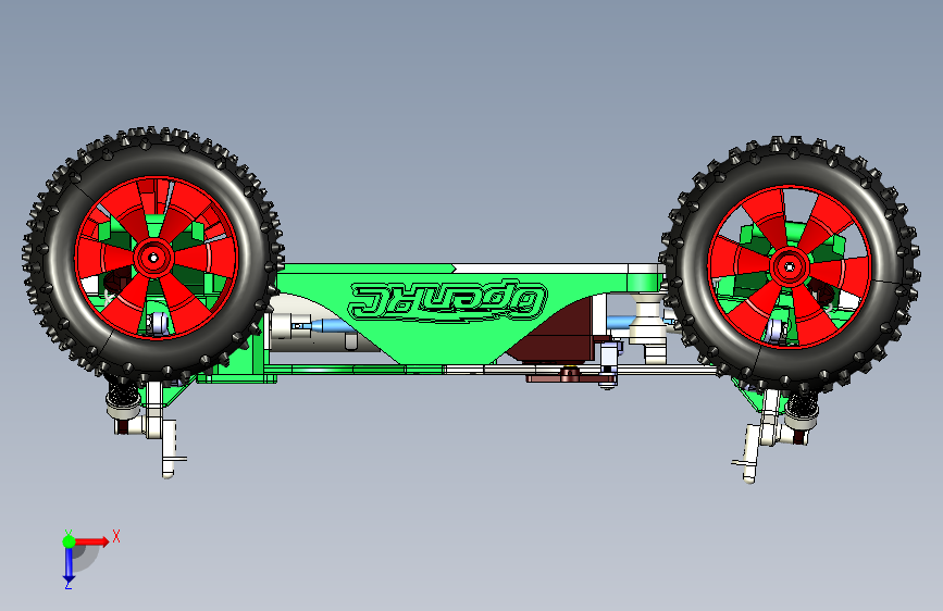 Y6129-遥控飞机车船 OpenRC Truggy HSPr v181 F3D STP STL 俯视图