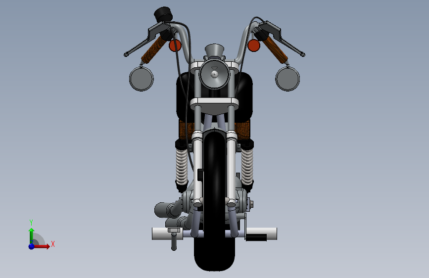 Y6179-摩托车 harley-davidson-fs2 SW_SOLIDWORKS 2022_模型图纸下载 – 懒石网