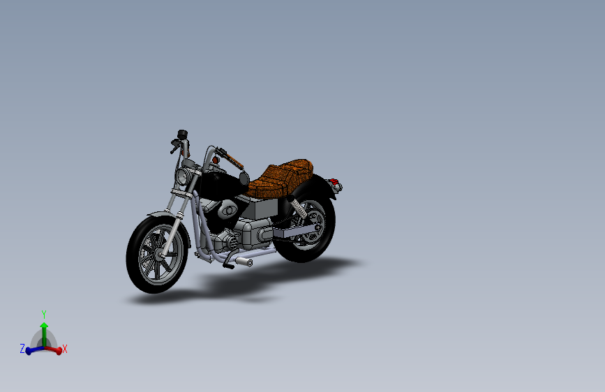 Y6179-摩托车 harley-davidson-fs2 SW_SOLIDWORKS 2022_模型图纸下载 – 懒石网