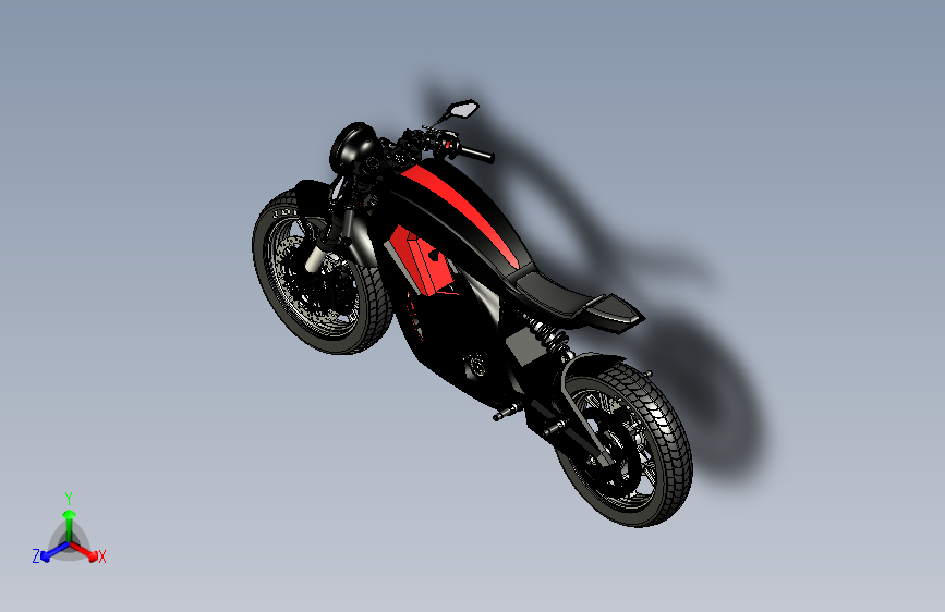 Y6184-摩托车  jdr-1-electric-cafe-racer STP