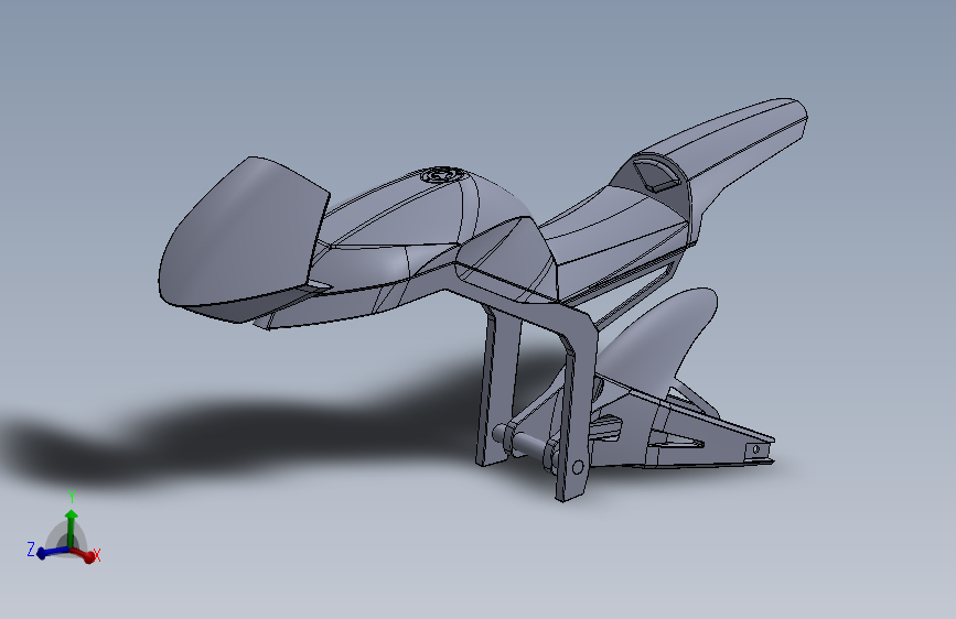 Y6202-摩托车  sport motorcycle SolidWorks stp