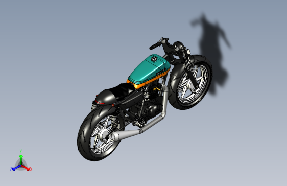 Y6216-摩托车  本田 honda gl100 cafe racer stp