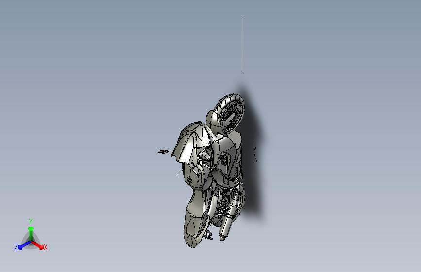 Y6264-摩托车  雅马哈 yamaha yzf600r catia stp