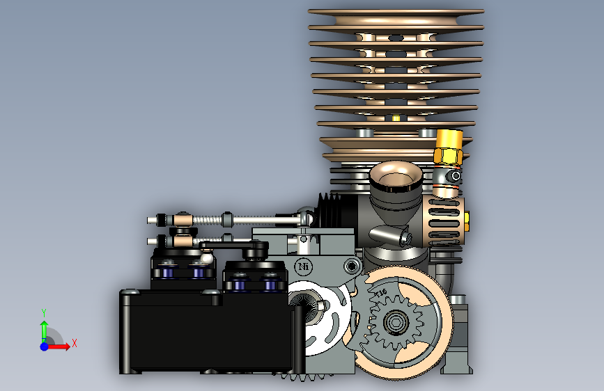 Y6358-差速器 central-differential_2 STP 正面视图