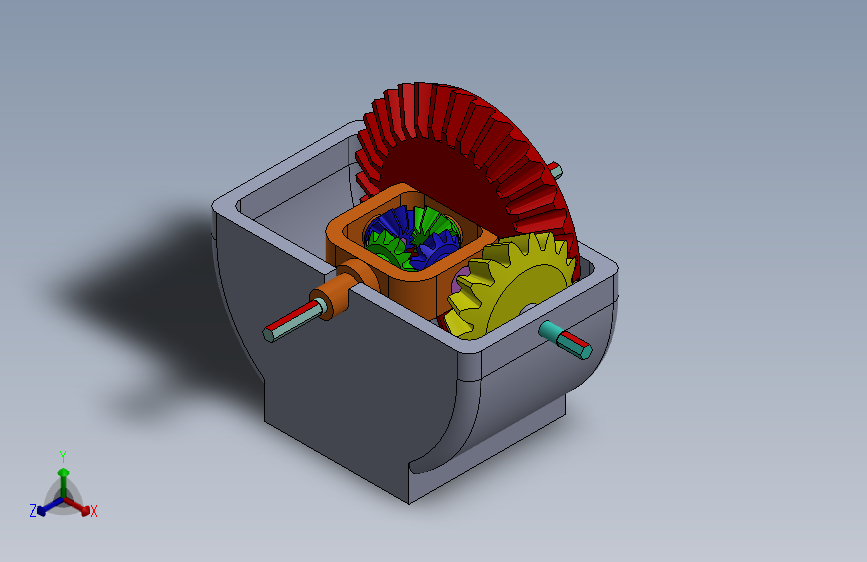 Y6381-差速器 differential-gear-set-printable SW