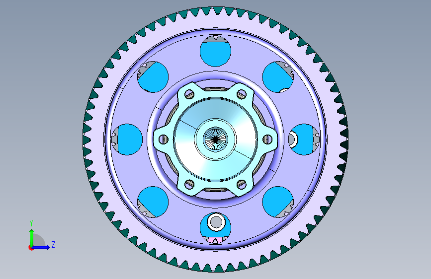 Y6398-差速器 planetary-differential-1 STP 左侧视图