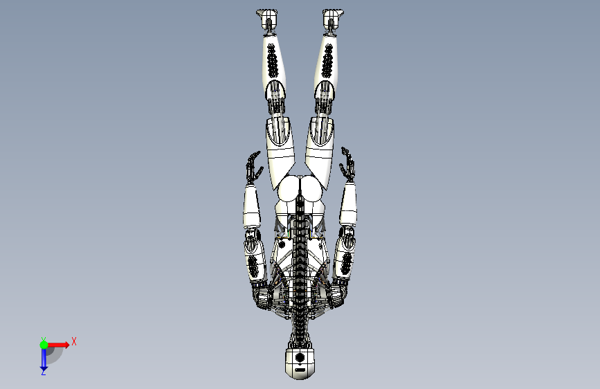Y6524-机械手 humanoid-robot INVENTOR STP IGS STL_IGES_模型图纸下载 – 懒石网