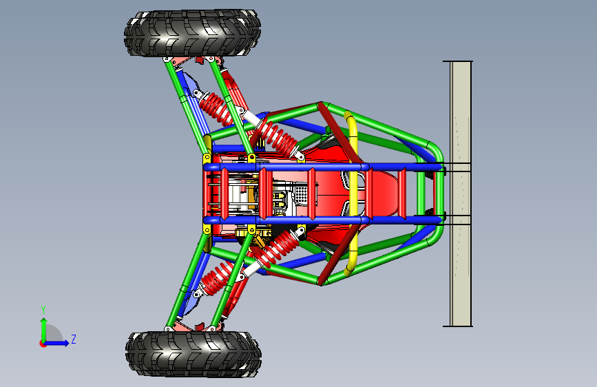 Y6568-卡丁车 钢管车 kart-cross-10hp-cvt-2 STP 左侧视图