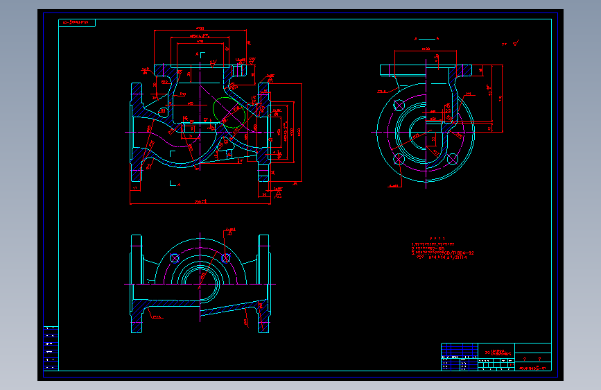 T0302-截止阀PN40DN15-DN250全套 CAD
