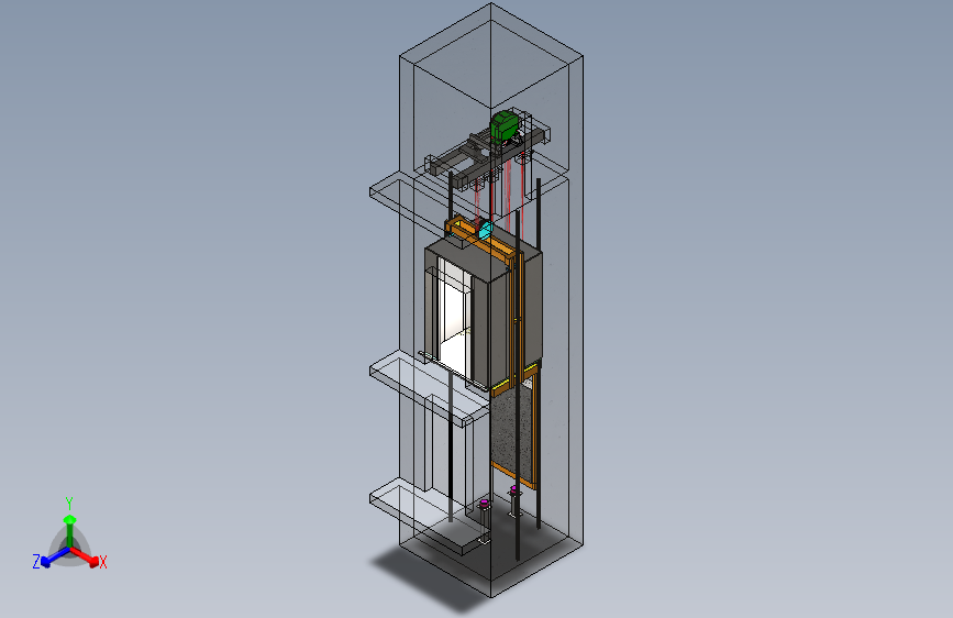 M5753-电梯培训模型三维SW2015带参