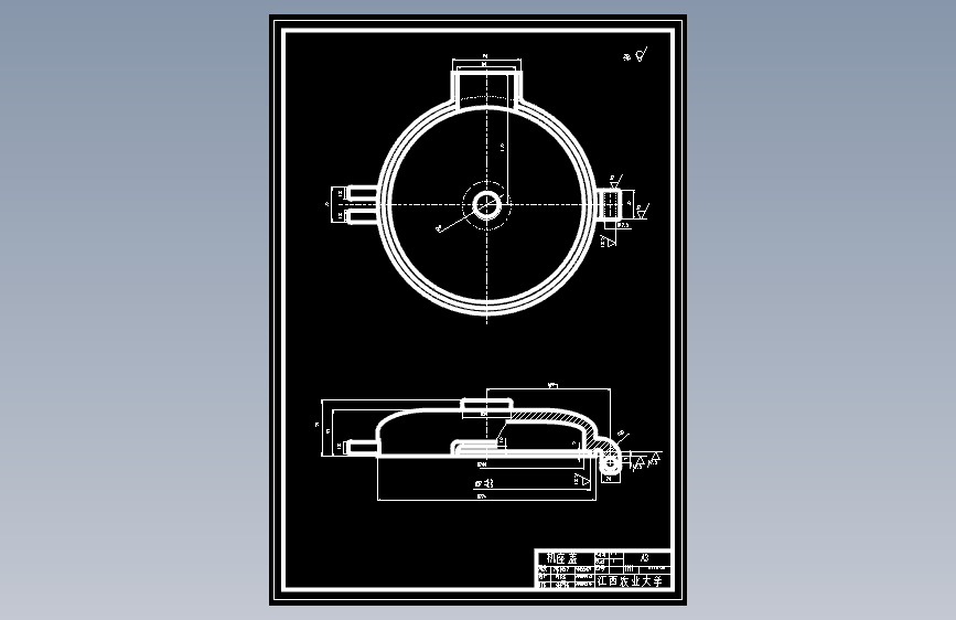 M-25型立式磨粉机设计CAD+说明书 主视图