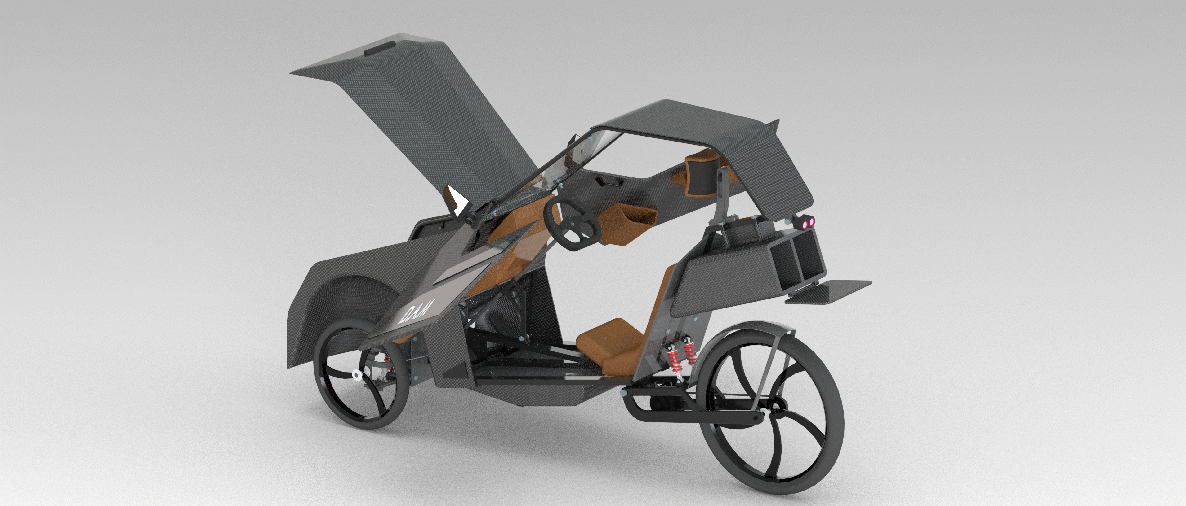 三轮倾斜电动车