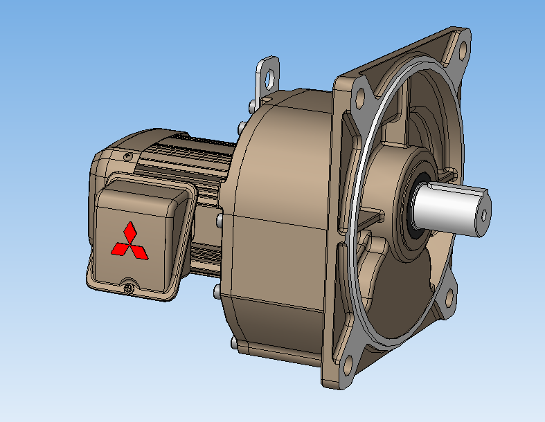 螺旋法兰齿轮电机0.4kW i=120...200 GM-DF三菱电机
