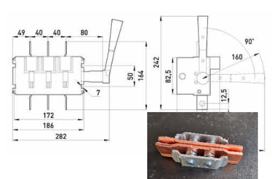 手动开关VR32.250的旋转触点