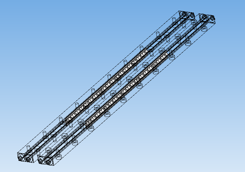 带d6mm和500mm行程交叉滚子的线性导轨JV 6-500