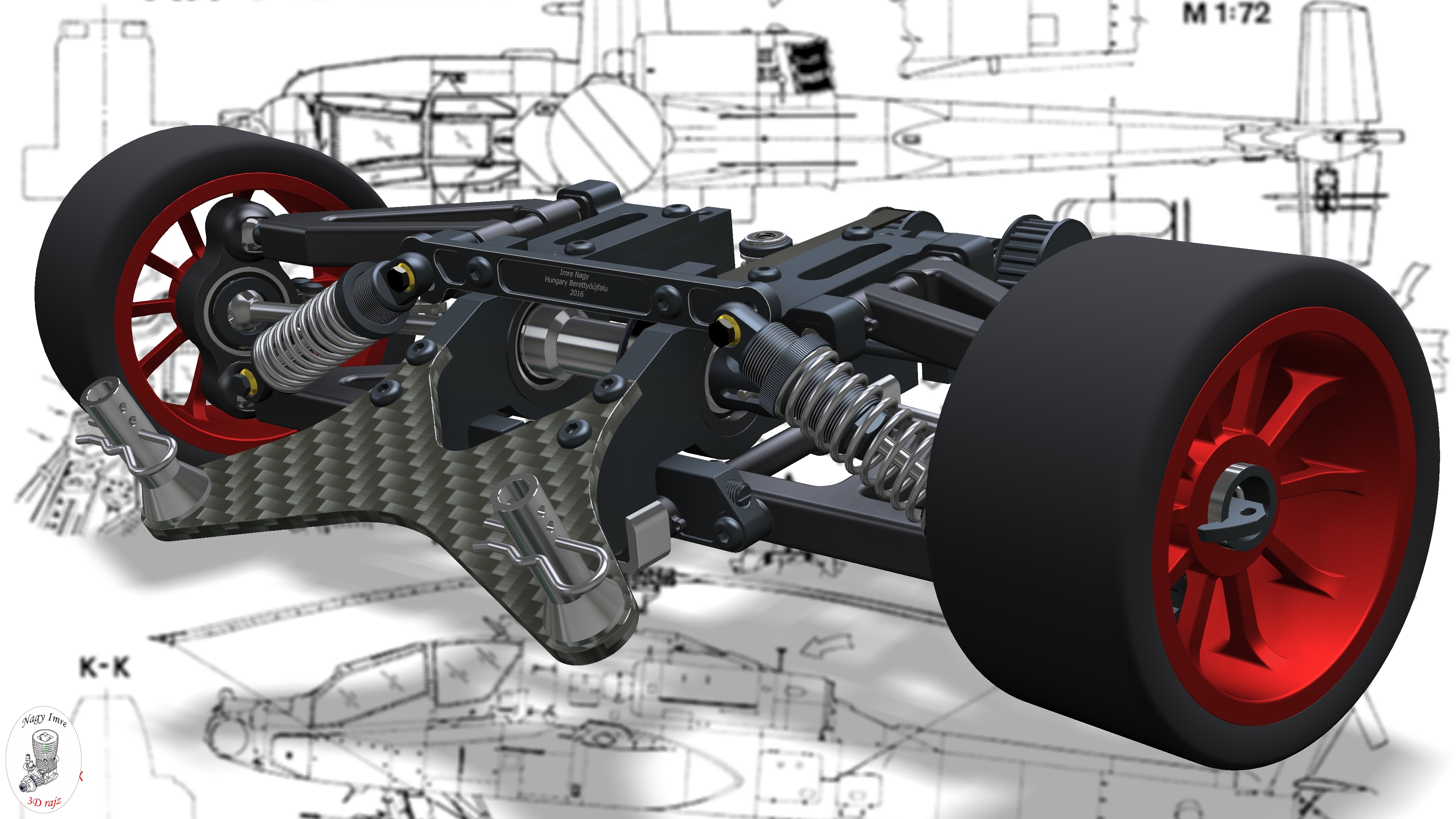 遥控汽车1-8前悬架