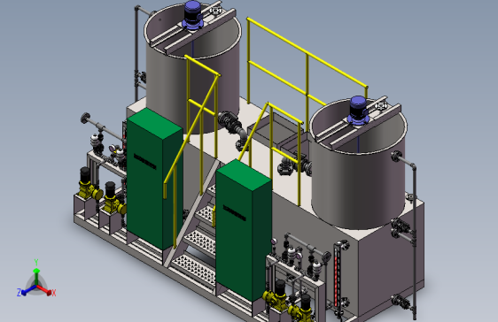 组合加药装置三维图