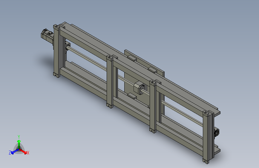 滚珠丝杠直线导轨滑台机构三维STEP+CAD+说明