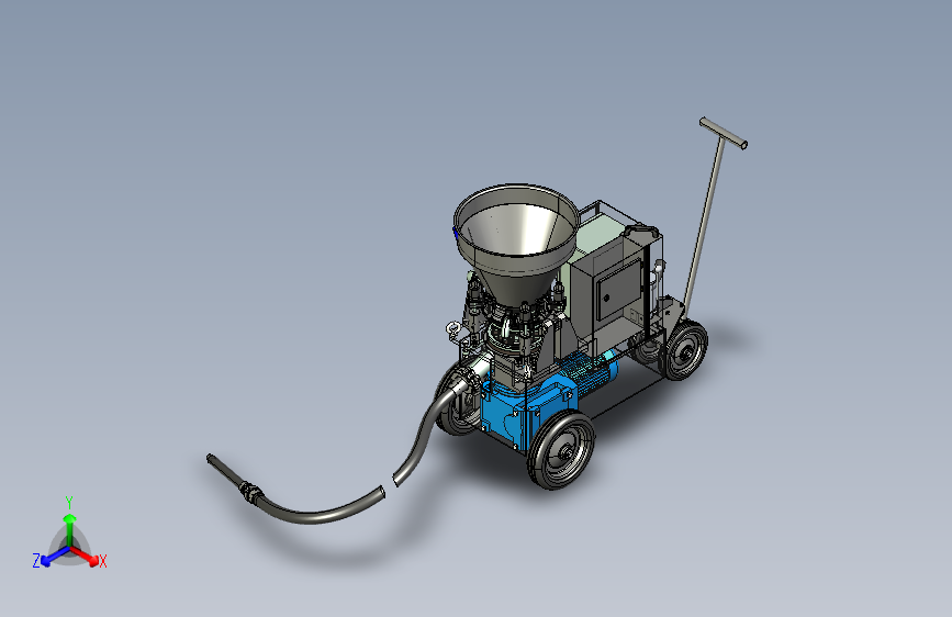 M3117-耐火水泥泵喷浆机全套生产模型三维UG8.0无参