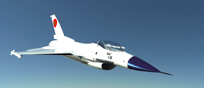 F-16战斗机模型图设计三维Stp