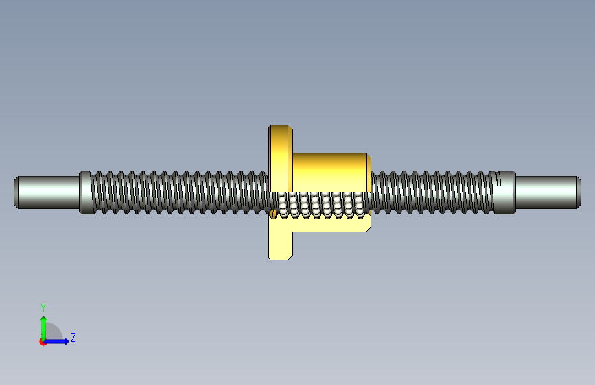 滚珠丝杠螺母副三维模型（公称直径为20mm）三维ProE5.0带参