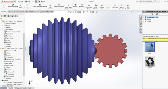 SOLIDWORKS 中的十字齿轮
