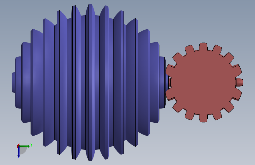 SOLIDWORKS 中的十字齿轮 主视图
